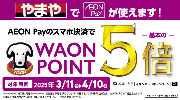 イオンPayでWAONポイント５倍